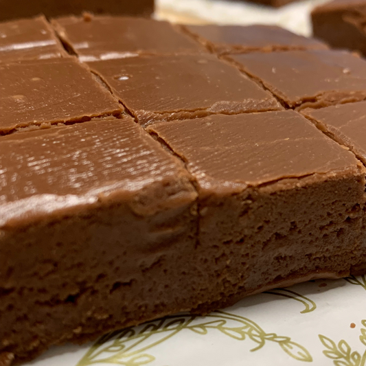 Close up of Amaretto Fudge