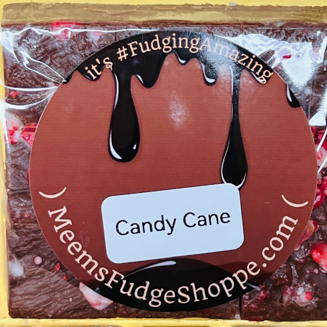 package of candy cane fudge