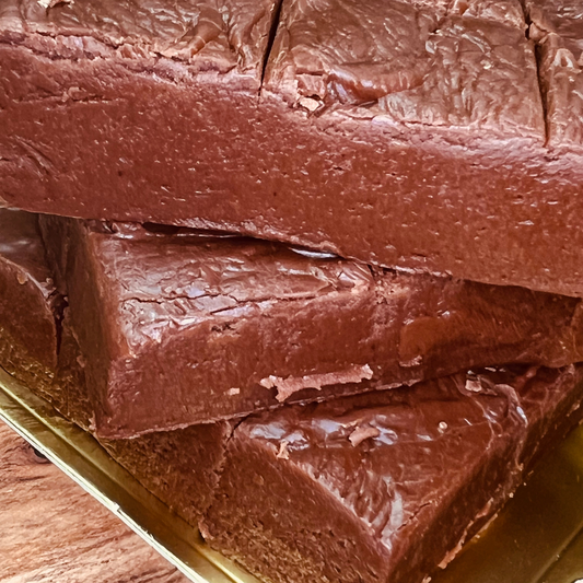 Stack of Dark Chocolate Fudge