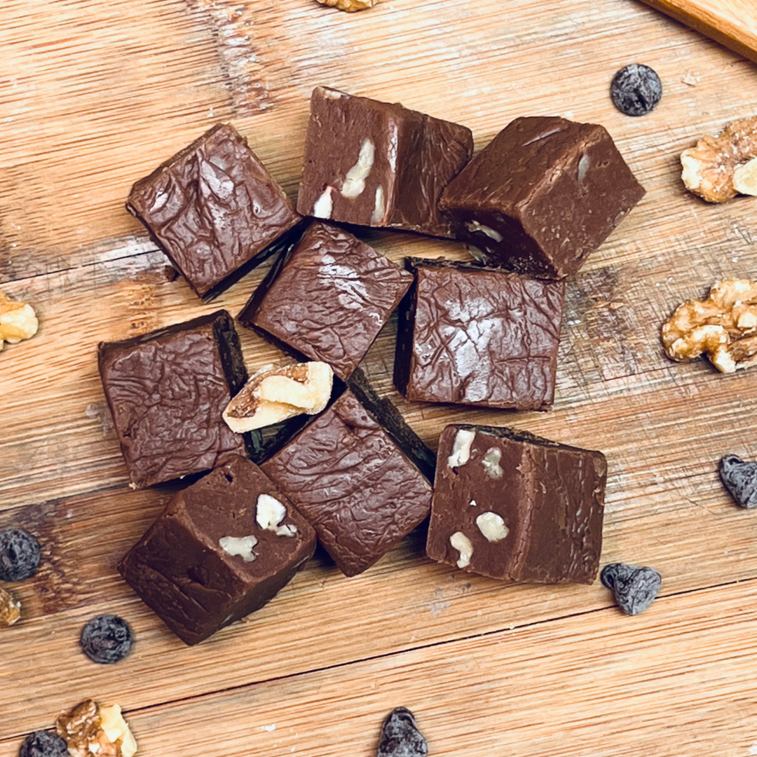 Dark Chocolate Fudge with Walnuts
