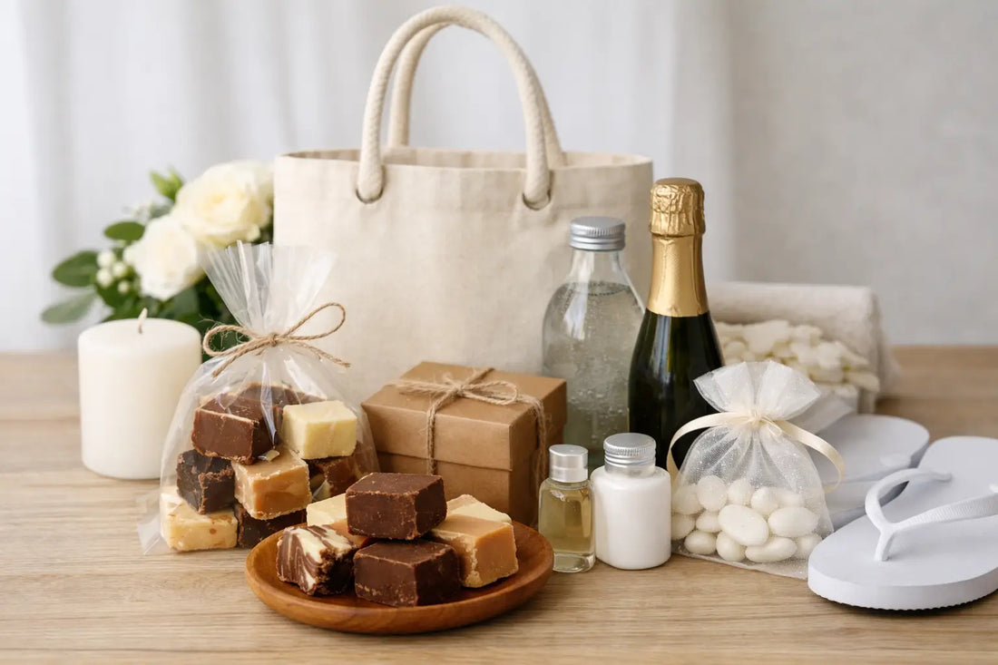 Wedding Welcome Bag Fudge Example Ideas