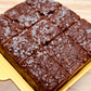 Close up of Dark Chocolate Sea Salt Fudge