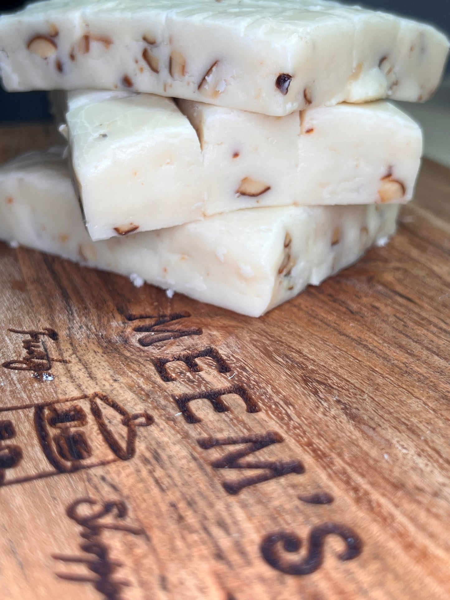 French Vanilla Fudge with Captain Crazy’s Nuts and Fine Snacks Ghirardelli Chocolate& French Vanilla Cashews