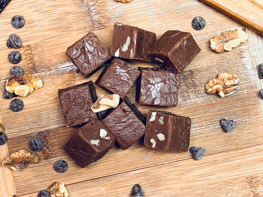 Chocolate Buckwheat Honey Fudge with Walnuts